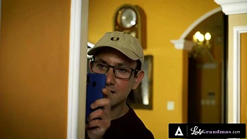 LUSTY GRANDMAS - Horny Granny Marsha Seduces Delivery Stud for Hard Fuck