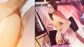 HUNT4K. Having fun in a train with a redhead who likes striptease and sucking strangers dicks: Porn