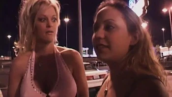 Two wonderful babes are sharing an older guys cock