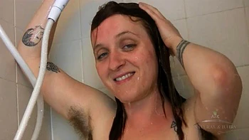 Very hairy Velma takes a shower: Big Tits, Stripchat  Masturbation Porn