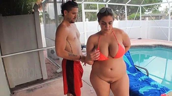 Pool boy fuck curvy milf: Big Tits, Big Ass  Cumshot Porn