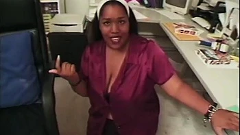 Ebony and white BBW sucking dick and swapping cum