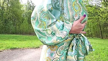 Misses_Jenny Shows Off Her Big Natural Tits in the Park