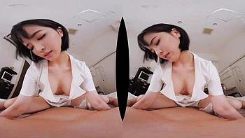 Hot sex with short hair japanese babe: Blowjob, Cowgirl  Pov VR Porn