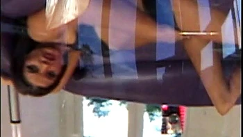 Naughty brunette chick gets her both holes toyed and slammed