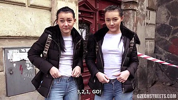 Twins are twice the fun: Blowjob, Cowgirl  Babe Porn