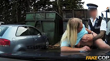 Fake Cop British benefits cheat fucking a policeman: Blowjob, Doggy  Big Tits Porn