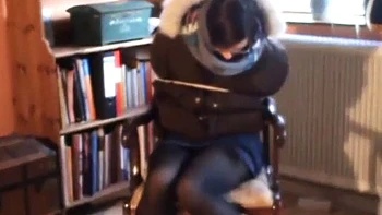 Chair Tied In Winter Jacket: Hardcore, Fetish  Bondage Porn