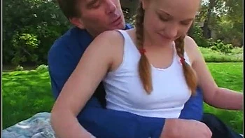 Sexy teen babysitter pounded outside