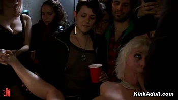 Skin Diamond and Cherry Torn Steamy Stairwell Public Fuck Fest with Hipster Crowd