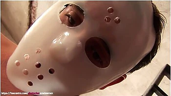 Natali Dirossa Plays Perverted Games With A Trio Of Masked