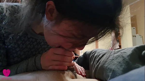 Morning gentle blowjob to stay awake and cheer up, the best sweet way to wake me up