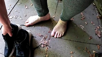 Public Slapping & Whipping of Huge Tits - Outdoor BDSM Punishment