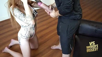 Big Titty Redhead Takes Huge Cock Rough Missionary & Facial Cumshot