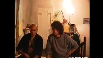 French Cougar Nathalie Anal Gangbang Casting with Stockings