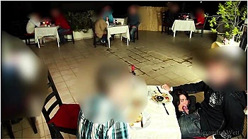 Public Extreme! 3-er In The Restaurant! Alexandra Wett