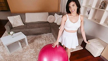 Brunette Emily Pink fucked in her ass hole in pov style