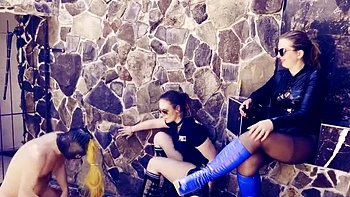 Mistress Zeida Whipping Slave - Brutal Outdoor BDSM Humiliation & Hair Cutting