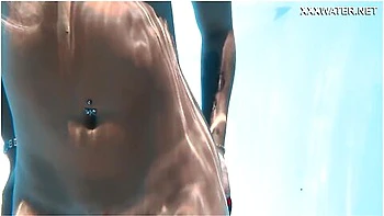 Underwater Swimming With The Most Charming Model With Petite Blonde And Lisi Kitty