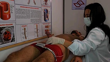 Nurse Gets Excited By Patients Erection