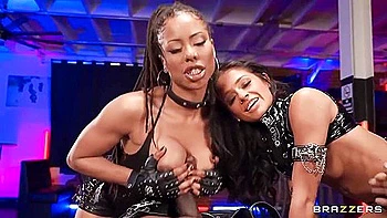 Chocolate God, Ryan Reid And Kira Noir In Share Massive Black Cock