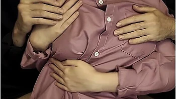 A Guy Crushes My Breasts And Nipples Through A Shirt // Tits Massage