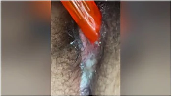 Pounding Myself Until Dripping White Thick Cum