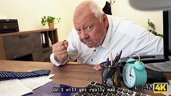 LOAN4K. Amateur rough office sex with sexy Mina K and a loan manager