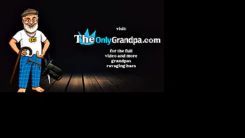 Retired grandpa drilling busty bimbo