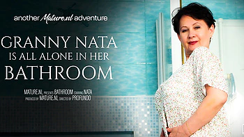 Modern Grandma Nata Loves To Play With Her Dildo And Her Pussy In The Bathroom