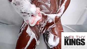 Brunette Gets A Big Dick Shoved In Her Tiny Pussy