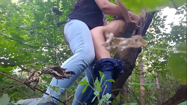 Fucked my girlfriend with a strapon in the forest - Lesbian Illusion Girls