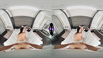 Hungarian teen Jasmine Jayne rides cock in pov with incredible intensity in vr