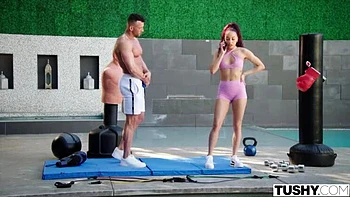 Tiny Tushy star Alexis Can't Resist Her Trainer's Thrust