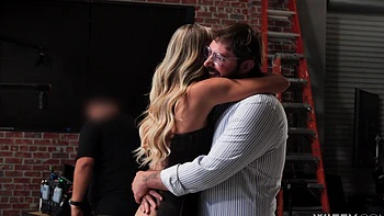 Savvy Suxx, the sexy blonde, fucks with another guy while her husband watches