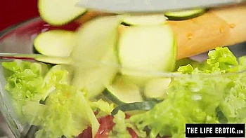 Naughty Elle Rose Fucks Her Holes With A Cucumber