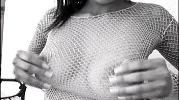 Ebony babe with perfect body gets plowed in her both holes