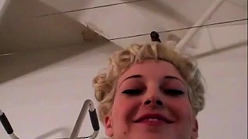 Cute blonde gets her pussy teased