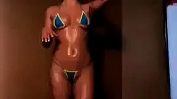 Oil shoot: Babe, Brunette  Latina Porn