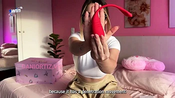 Fiery lady unpacks her new toys and plays with herself, XXX!