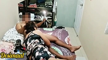 Indian Stepmom Shared Single Bed And Made Stepson Happy