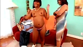 Ebony Threesome ft. Janet  Jacme: Blowjob, Doggy  Cowgirl Porn