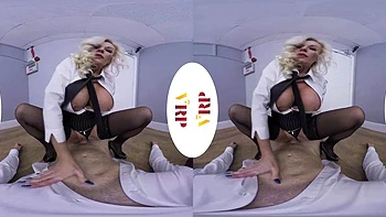 Ahatss: Blowjob, Cowgirl  Blonde VR Porn