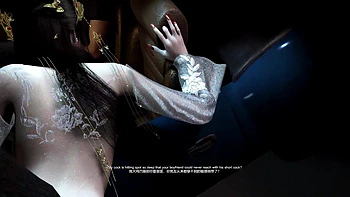 3D Asian Super Model Have Sex with BBC in the Car