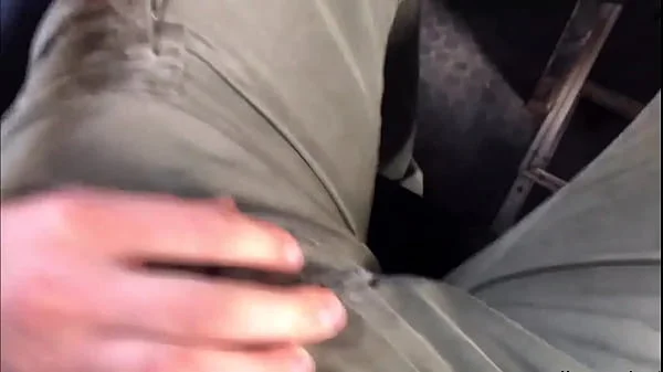 Brunette Public Blowjob and Cum in Mouth in Public Transport