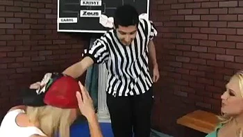 Two Blondes Fuck by a Guy: Blowjob, Doggy  Cowgirl Porn