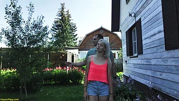 Old Man Surprises Couple Having Anal Sex