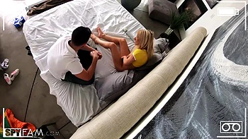 This Horny Blonde Masturbates With A Vibrator And Sucks Cock