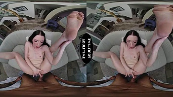 UP CLOSE VR - Gorgeous Petite Brunette Celestina Blooms Is Craving A CREAMPIE From You - POV: Porn