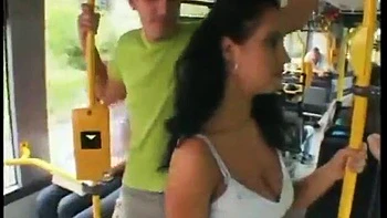 She gets fucked on the bus in front of everyone: Blowjob, Doggy  Missionary Porn
